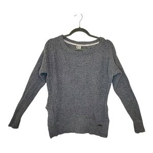 TOMS Gray Knit Pullover Sweater Cozy Minimalist Slouchy Casual Medium